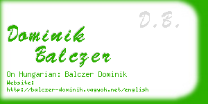 dominik balczer business card